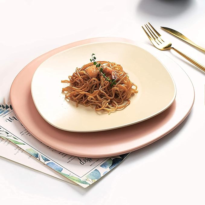 Dinnerware Sets - Luxury Gift Dishes Service Set Ceramics Dinner Sets Porcelain Dinnerware Set of 42 | Cereal Bowl and Steak Plate Set for Wedding Housewarming Gift(B)