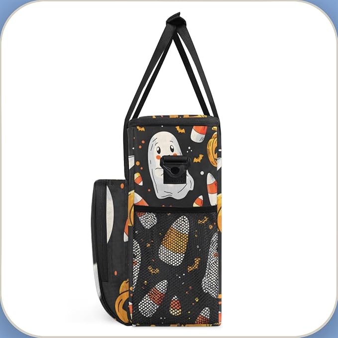 Cartoon Pumpkin Coffee Maker Carrying Bag Halloween Pumpkin Travel Storage Bag Compatible with K-Mini or K-Mini Plus Single Serve Coffee Brewer Carrying Case with Multiple Pockets &amp Shoulder Str