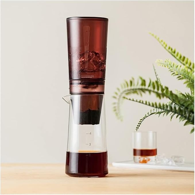Siphon Coffee Maker Syphon Coffee Maker Glass Ice Cold Dripper Coffee And Tea Maker Dripper Coffee Brewer Maker With Adjustable Water Flow Stainless Steel Filter