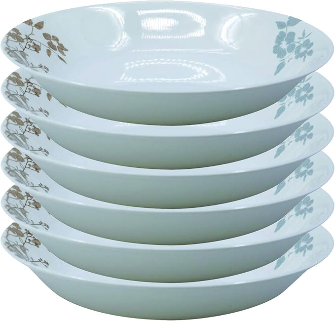 UNIWARE BPA-Free Dishwasher Safe Eco Friendly 100% Melamine Dinnerware Set of 6 Best for Indoor and Outdoor Party (7.5” Shallow Bowl)