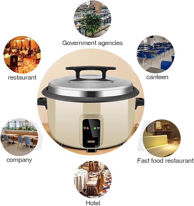 8-45LCommercial Rice Cooker &amp WarmerLarge Capacity Rice Cooker for 8-60 Peoplewith Non-Stick Inner Pot/Steamer/Measuring Cup/Scoop Rice Cooker45L-4500W45L-4500W