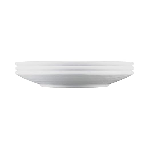 Elite Global Solutions Pebble Creek 12 Piece Premium Melamine Dinnerware Set Service for 4 (Item PEB1081KT-W) White 12