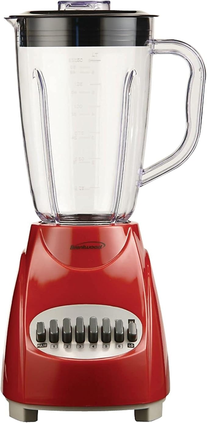 Brentwood JB-220R 12-Speed + Pulse Blender Red