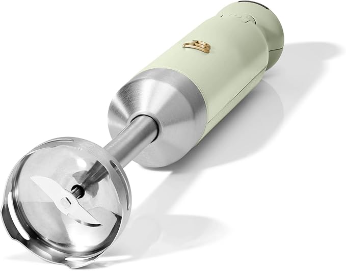 Cordless Immersion Blender 5-in-1 Set | Rechargeable Hand Blender with Chopper Whisk &amp Measuring Cup | 6 Variable Speeds | Stainless Steel Blades | BPA-Free | Stick Blender