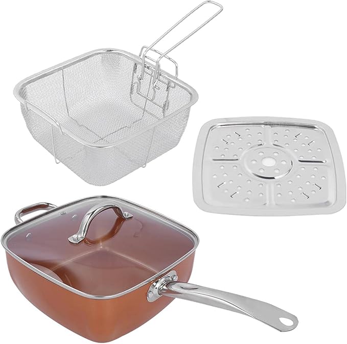 Frying Pan 4Pcs Supplies Saucepan Stainless Steel Glass Aluminum Nonstick Pan Steamer Copper Set Non Stick Frying Pan Four Piece Set Cooker