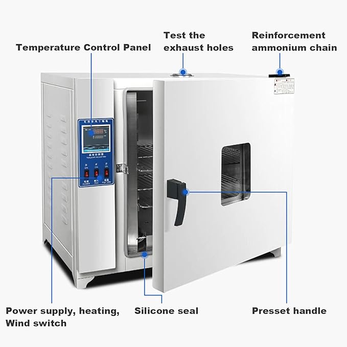 Constant Temperature Blast Drying Oven for Laboratory Industrial Drying Oven Lab Oven 16 L Laboratory Drying Oven Forced Air Convection Intelligent Temperature Control101 0S