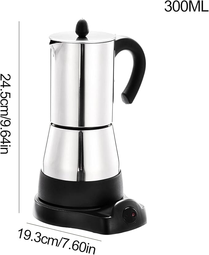 Coffee Moka Pot 300ml Electric Coffee Machine Aluminum Material Coffee Maker Moka Pot Moka Coffee Maker Coffee Filter Simple to Use