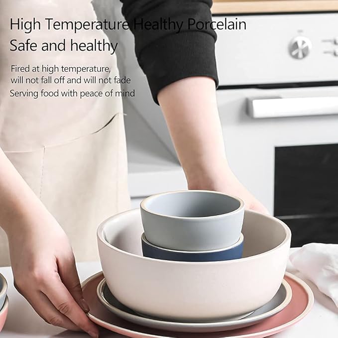 Kitchen Dinnerware Set Family Party Dinner Set 9-44Pcs Ceramic Dinnerware Set Bone China Tableware Dishes Plates Ceramic Combination Dinner Service Set9 Pieces24 Pieces