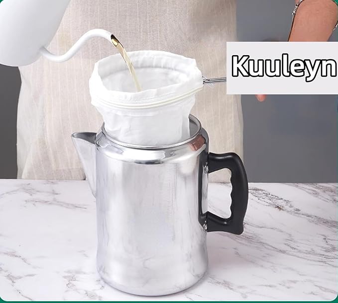 Coffee Maker PotCoffee Percolator Coffee PotAluminum Alloy Coffee Maker Pot Percolator Tea Kettle Stove Top with Lid Ideal for Home Camping Travel