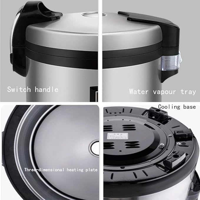 Electric Rice Cooker Commercial 10L-25L Large Capacity Automatic Insulation Multi-Function for Hotels Canteens School Restaurant for 10-50 People Rice Cooker Cooking Pot