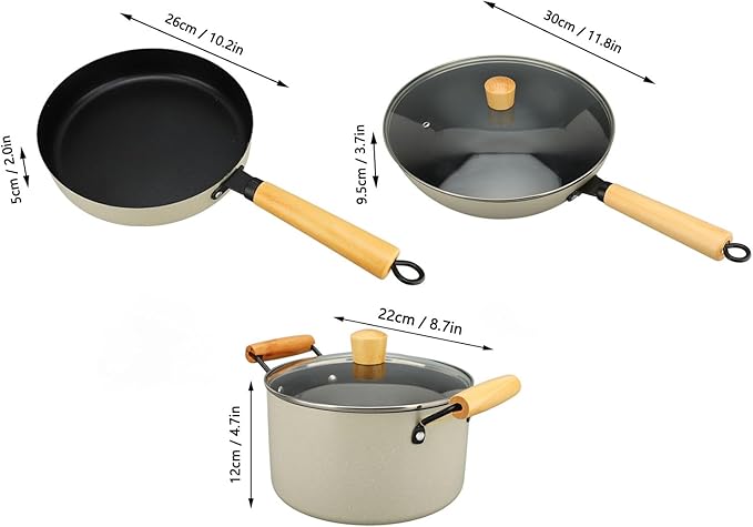 White Maifan Stone Cookware Set High Temperature for Various Cooking Suitable for 1-10 People Gas Stove Electric Stove