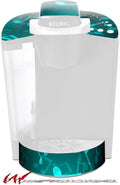 Decal Style Vinyl Skin compatible with Keurig K40 Elite Coffee Makers Bokeh Music Neon Teal (COFFEE MAKER NOT INCLUDED)