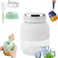 Portable wireless juicerPortable Blender Cup with Straw and Two Lids Multifunctional Large-Capacity Wireless Blenders Rechargeable for Smoothies Shakes &amp Frozen Blending (white)