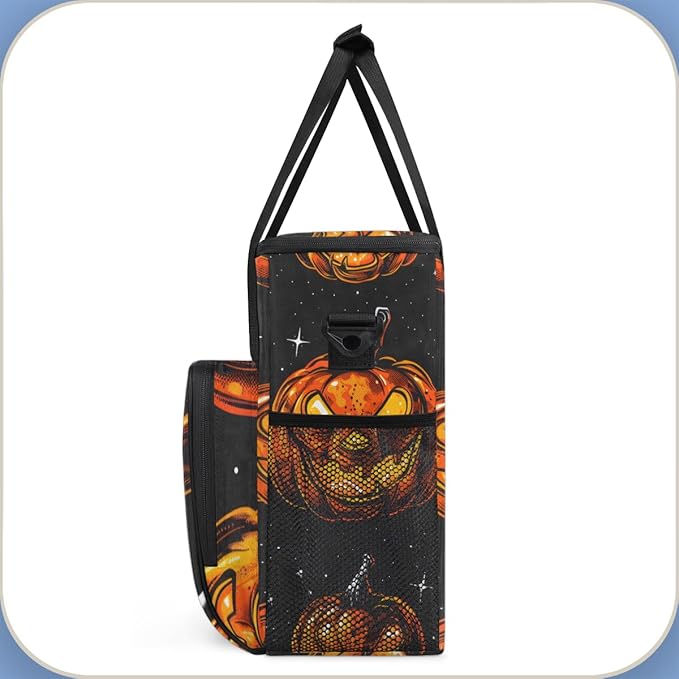 Cartoon Pumpkin Coffee Maker Carrying Bag Retro Pumpkin Travel Storage Bag Compatible with K-Mini or K-Mini Plus Single Serve Coffee Brewer Carrying Case with Multiple Pockets &amp Shoulder Strap