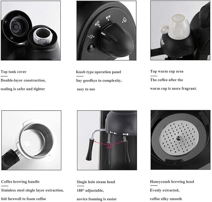 Espresso Machine 5 Bar Pressure Pump800W Coffee Maker 240MlEspressimo Barista Style Easy To Use Interesting