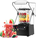 2L Electric Commercial BlenderBlender for Shakes and Smoothies with Soundproof Cover Fruit Juicer Smoothie Maker67 Oz Countertop 2200-Watt Base and Total Crushing Technology