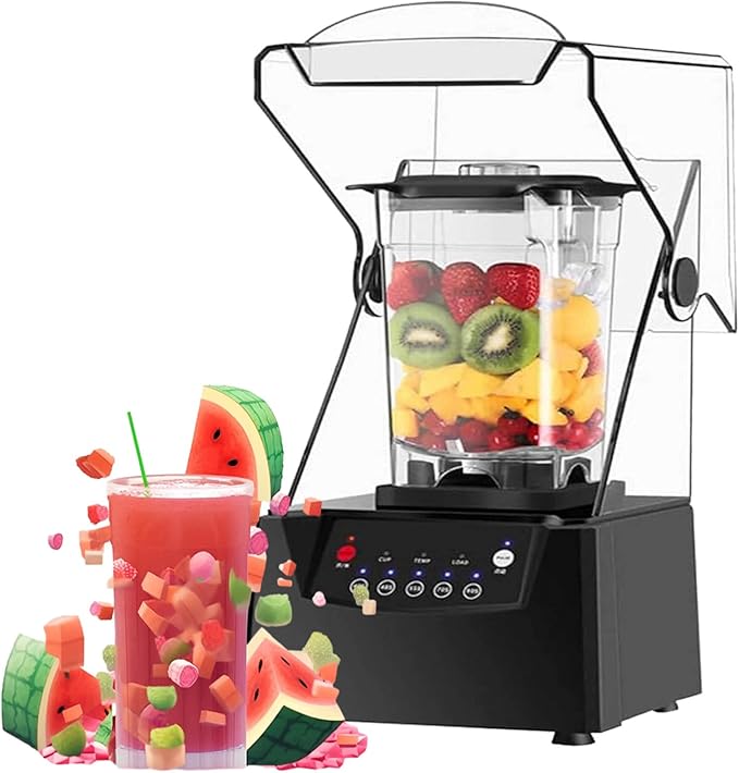 2L Electric Commercial BlenderBlender for Shakes and Smoothies with Soundproof Cover Fruit Juicer Smoothie Maker67 Oz Countertop 2200-Watt Base and Total Crushing Technology