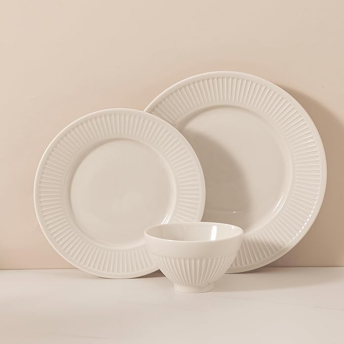 Dinnerware sets plates and bowls sets modern platesCeramic Dinnerware Sets12 Pieces Porcelain Lightweight PlatesScratch Resistant Dish Set (style - 16 4 - Set (12pcs))