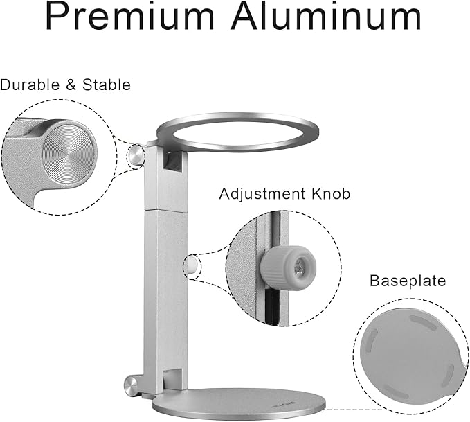 Pour Over Coffee Maker StandAdjustable &amp Foldable Portable Electric Espresso Machine StandHolder for Coffee GrinderUniversal DripperV60 DripperTravel Coffee MakerCoffee Press Sliver