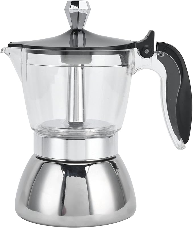 ZJchao 4 Cup Stainless Steel Coffee Maker Pot Efficient Design for Home and Office