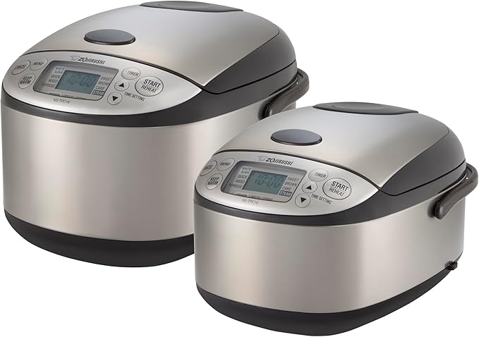 Zojirushi NS-TPC10XT Micom Rice Cooker &amp Warmer (with PFAS-Free Nonstick) 5.5-Cup Stainless Brown