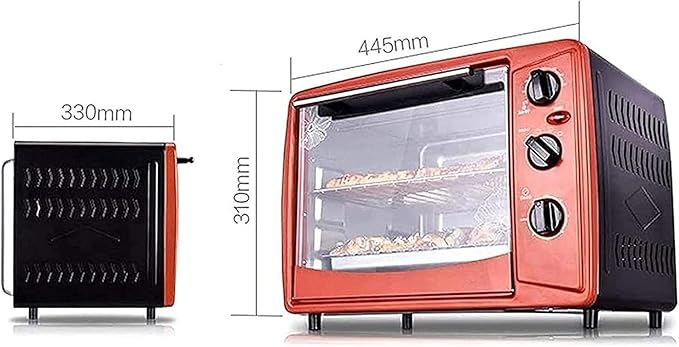 Toaster Convection Oven Countertop Convection Toaster Oven Electric Rotisserie Oven Pizza Oven Single Door Pull Bake/Toast/Roast/Heat/30L Extra Large 1500W Stainless Steel