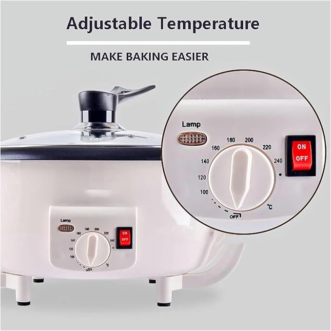 Coffee Bean Roaster Coffee Roaster Machine Coffee Bean Roaster Non-Stick Pan Temperature Control Popcorn Peanut Nut Maker