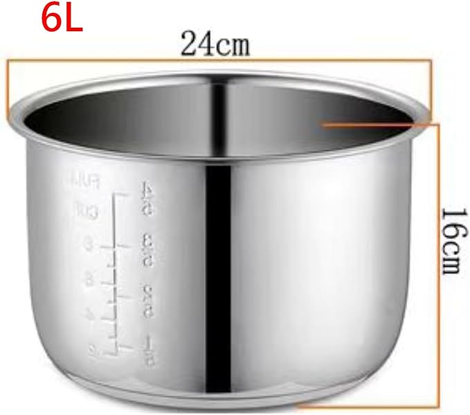 6L Electric Rice Cooker Inner Pot Bowls Multicooker Bowl Tank for Cooking Soup Porridge