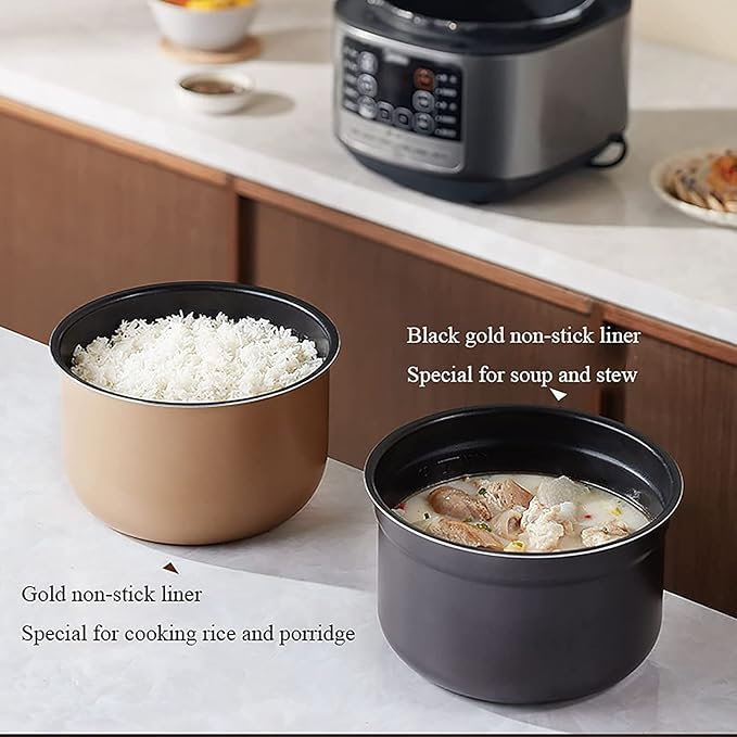 Household Electric Rice Cooker Household Rice Cooker Thicken Non-Stick Double Liner 24H Reservation And Heat Preservation For 2-8 People(5L)