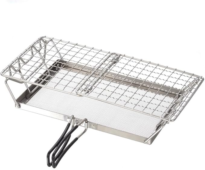 Folding Stainless Steel Camp Stove Toaster Camping Stove Toaster Portable Bread Toaster Rack for Backpacking Outdoor Picnic Easy Setup for Toasting 2 Pieces