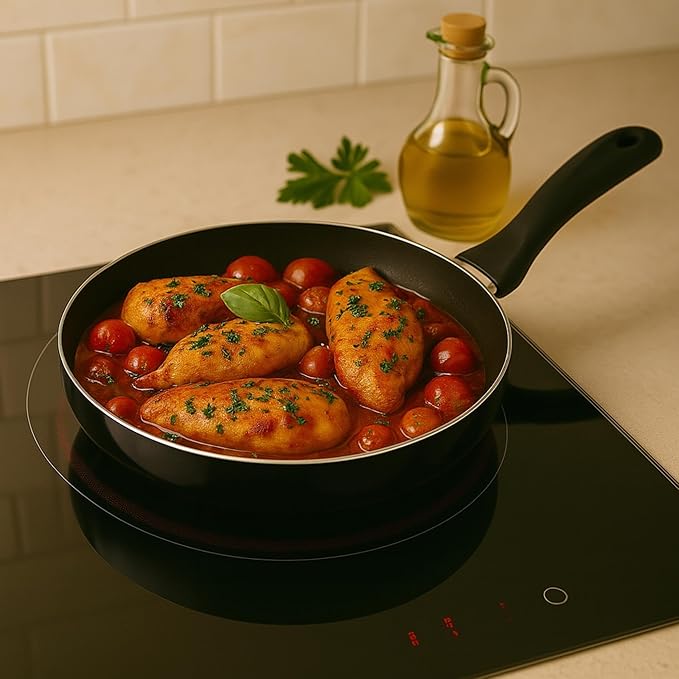 Well Home Set of 4 Pans Diameter 16 Diameter 20 Diameter 24 Diameter 28 cm Made of Pressed Aluminium in Metallic Grey