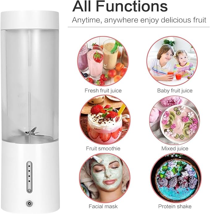 Small USB Rechargeable Blender Fruit Juicers Rechargeable Fruit Juicer Portable Blender IPX8 ABS Portable Electric Juicer