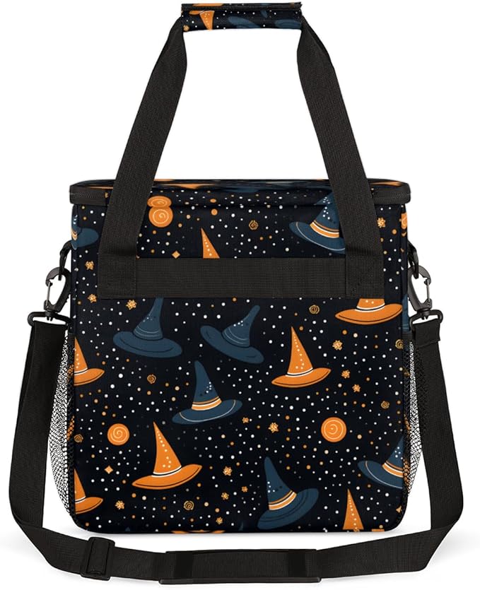 Mystical Halloween Witch Coffee Maker Carrying Bag Travel Storage Bag Compatible with K-Mini or K-Mini Plus Single Serve Coffee Brewer Carrying Case with Multiple Pockets &amp Shoulder Strap