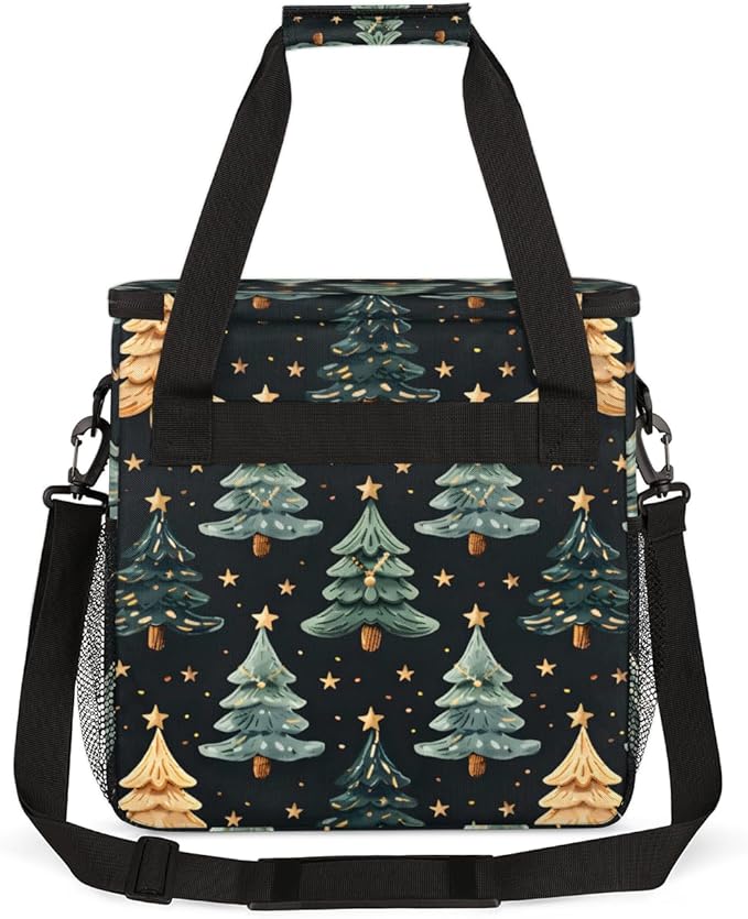 Graffiti Tree Xmas Coffee Maker Carrying Bag Portable Travel Storage Tote Bag Compatible with K-Mini or K-Mini Plus Single Serve Coffee Brewer Carrying Case with Multiple Pockets &amp Shoulder Stra