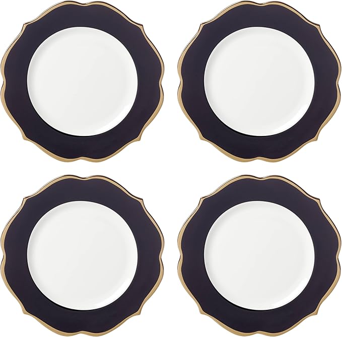 Lenox 896841 Contempo Luxe Black Accent Plates Set of 4