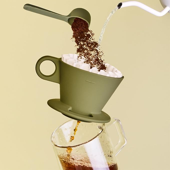 Verve Dwell Dripper Pour Over Coffee Maker Set Non-Electric Coffee Dripper Manual Brew Maker (Green)