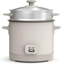 bella 16 Cup Rice Cooker with Steamer Dishwasher Safe Steaming Basket Rice Paddle and Measuring Cup Removable Nonstick Cooking Bowl Automatic Keep Warm Function 400 Watt Oatmilk