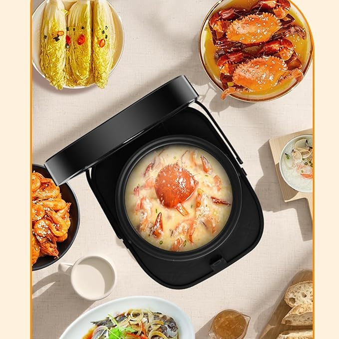 Rice Cookers Household Intelligent Rice Cooker Multifunctional Can Be Booked Steaming Rice Cooker 5L Non-Stick Square Rice Cooker Rice Maker(5L)
