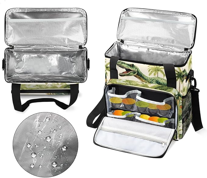 Dinosaur Truck Coffee Maker Carrying Bag Portable Travel Storage Tote Bag Compatible with K-Mini or K-Mini Plus Single Serve Coffee Brewer Carrying Case with Multiple Pockets &amp Shoulder Strap