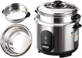 HousewaresRice Cooker with Steamer 304 Stainless Steel Inner Pot Intelligent Insulation Make Rice &amp Steam Healthy Food &amp Vegetables (6L)