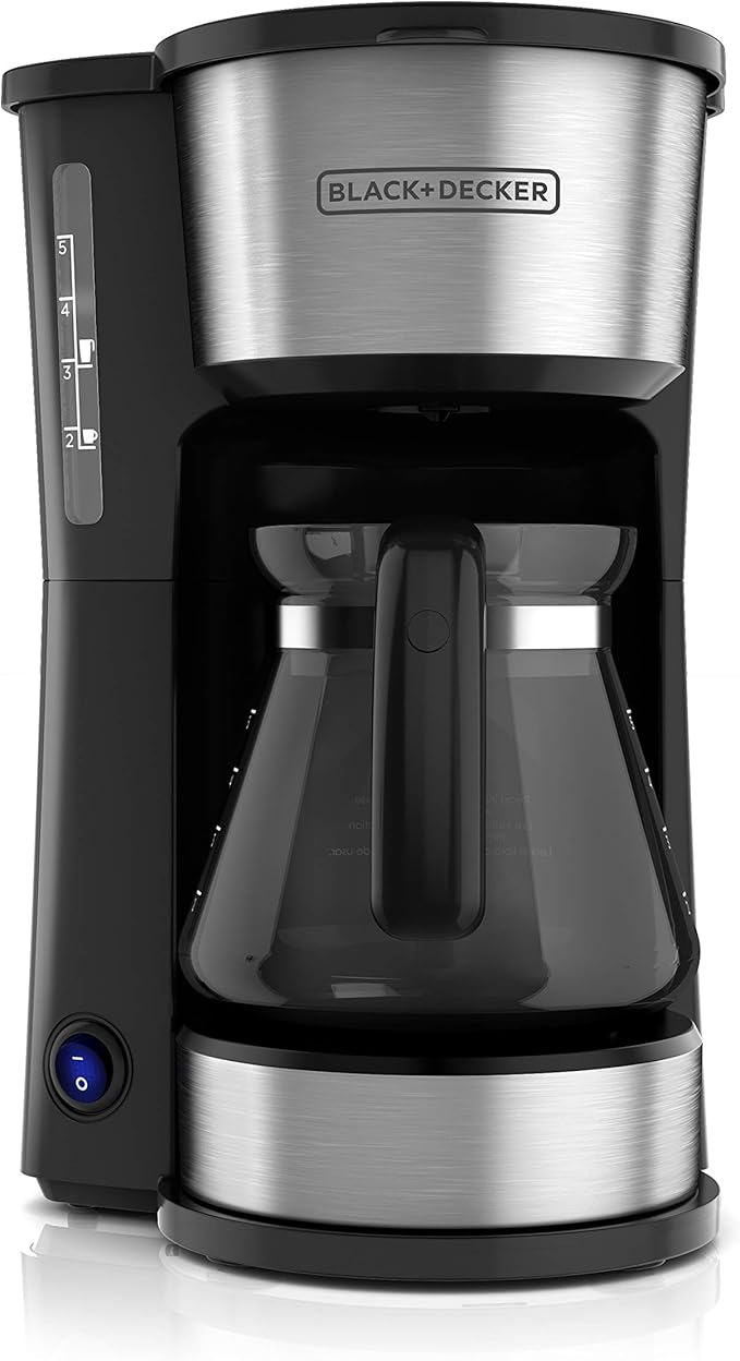 BLACK+DECKER CM0755S 4-in-1 5-Cup Coffee Station Coffeemaker Stainless Steel