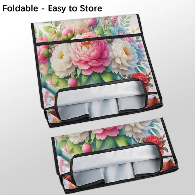 Kitchen Aid Mixer Cover Flower Florals Stand Mixer Cover Compatible with 6-8 Quarts Stand Mixers Dust Covers with Zipper Pocket Foldable Washable Kitchen Aid Organizer Bag