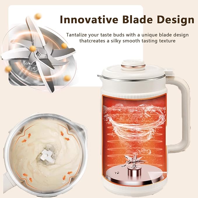 Electric Nut Milk Frother Maker Machine 50oz (1.5L) Portable Soy Milk Blender with Delay Start/Keep Warm/Clean Green