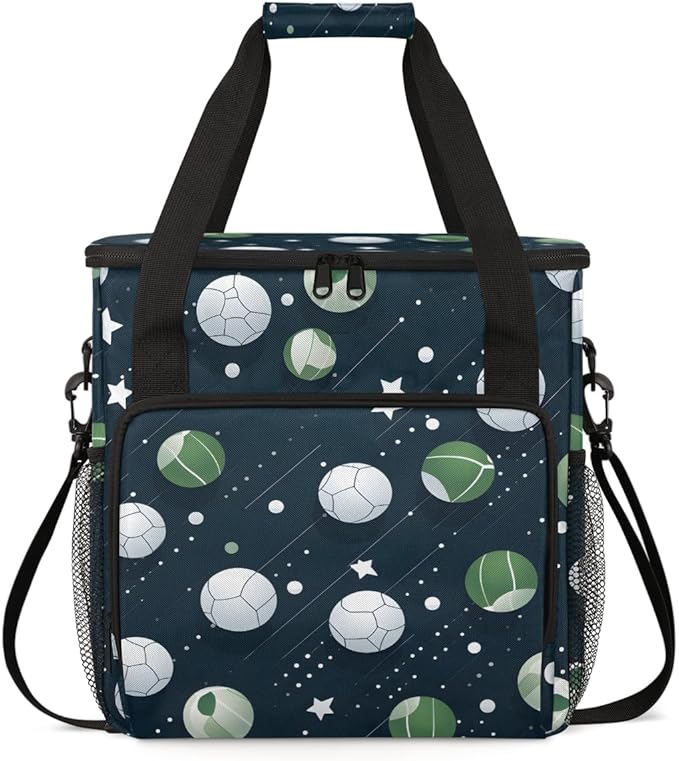 Cute Football Coffee Maker Carrying Bag Sport Football Travel Storage Bag Compatible with K-Mini or K-Mini Plus Single Serve Coffee Brewer Carrying Case with Multiple Pockets &amp Shoulder Strap
