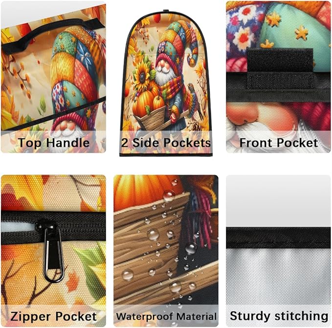 cfpolar Kitchen Aid Mixer Cover Compatible with 6-8 Quarts Sunflower Pumpkin Gnome Stand Mixer Cover Kitchen Aid Mixers Accessories Appliance Organizer Bag Dust Covers with Zipper Pocket