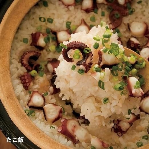 Nagatani Seitou ACT-03 Hase-en Kamado-san Earthenware Pot for 2 Cook Rice Made in Japan (With Rice Spoon Recipe) Diameter 8.5 inches (21.5 cm) x Height 6.3 inches (16 cm) Heat Retention Rice Pot