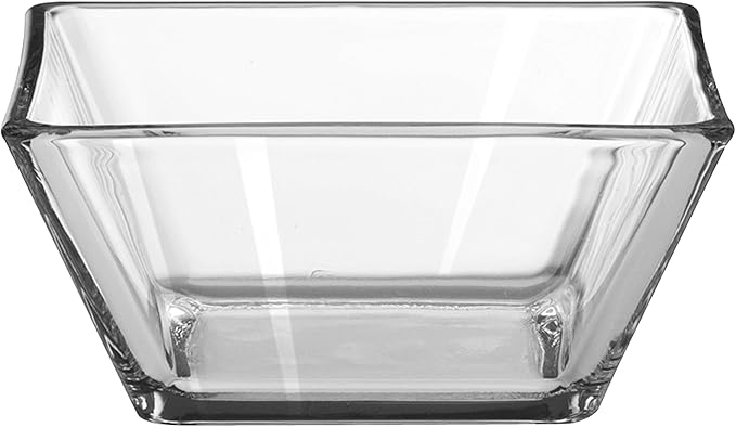 Libbey Tempo Glass Dinnerware Set Sleek Square Clear Glass Plates and Bowls Set of 12 Dishwasher Safe Dinnerware for Parties or Everyday Use