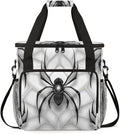 Cartoon Halloween Spiders Coffee Maker Carrying Bag Travel Storage Bag Compatible with K-Mini or K-Mini Plus Single Serve Coffee Brewer Carrying Case with Multiple Pockets &amp Shoulder Strap