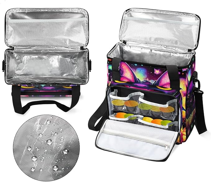Halloween Bat Coffee Maker Carrying Bag Cartoon Bat Travel Storage Bag Compatible with K-Mini or K-Mini Plus Single Serve Coffee Brewer Carrying Case with Multiple Pockets &amp Shoulder Strap