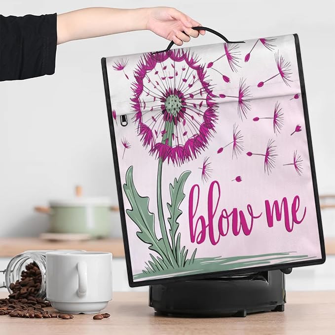 Kitchen Aid Mixer Cover Flower Floral Leaves Stand Mixer Cover Compatible with 6-8 Quarts Stand Mixers Dust Covers with Zipper Pocket Foldable Washable Kitchen Aid Organizer Bag